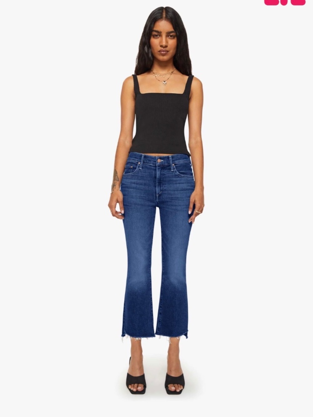 Mother Denim - Petites - The Lil Insider Crop Step Fray